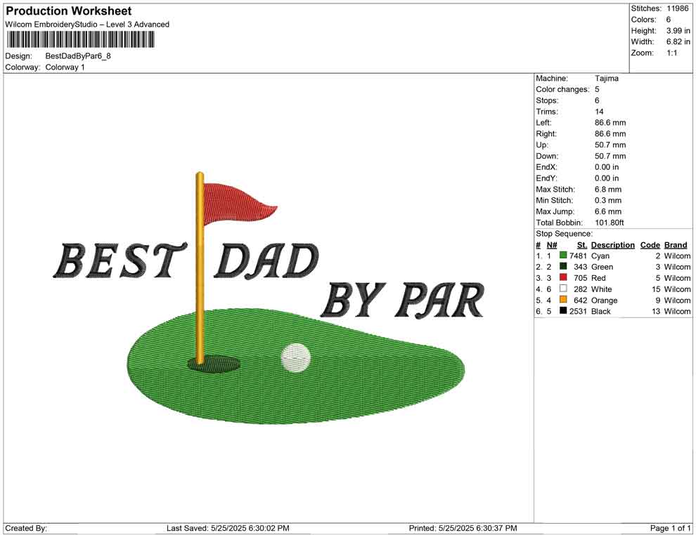 Best Dad By Par
