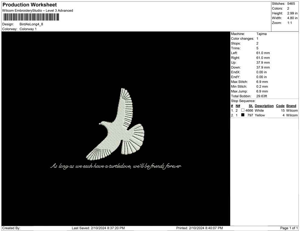 Bird As Long as