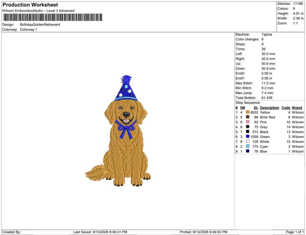 Birthday Golden Retriever