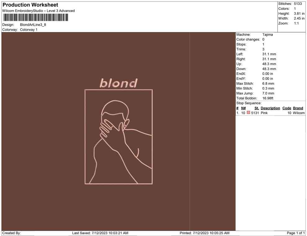 Blond Art Line