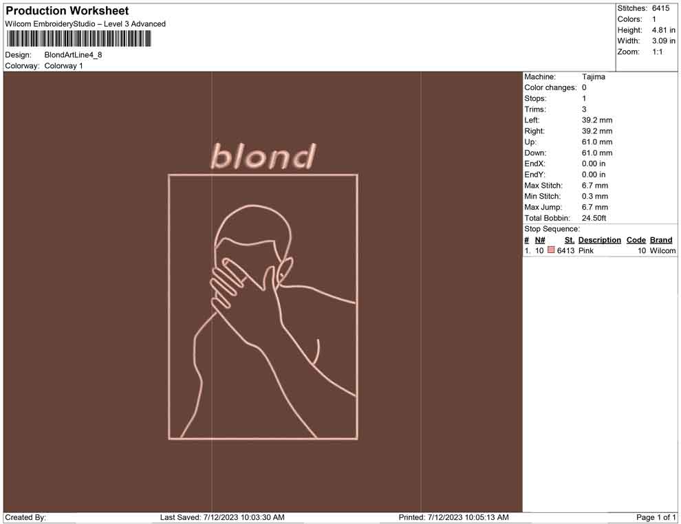 Blond Art Line