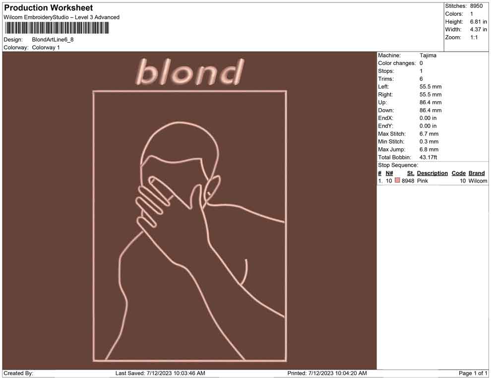 Blond Art Line