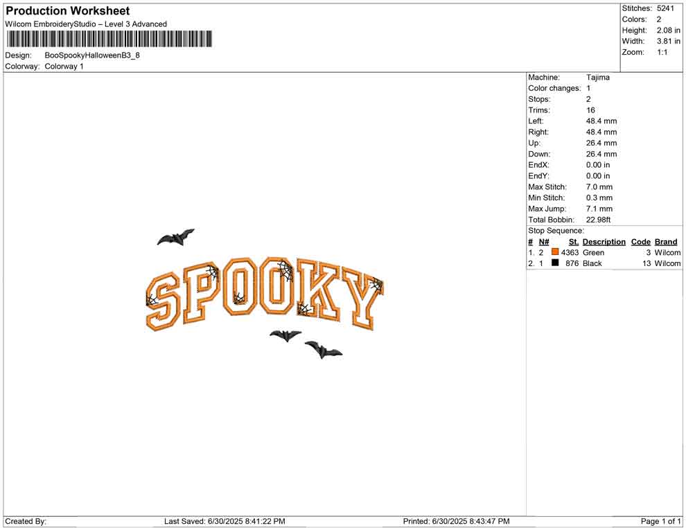 Boo Spooky Halloween B