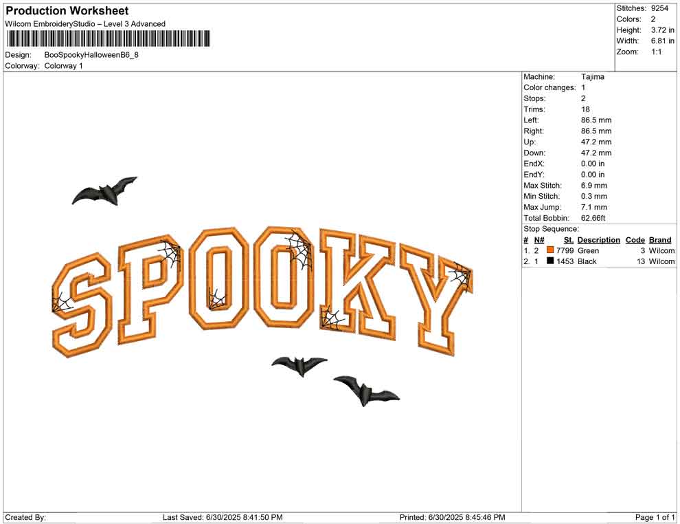 Boo Spooky Halloween B