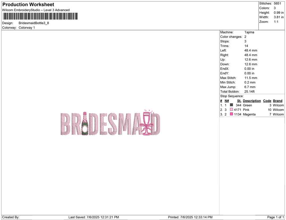 Bridesmaid Bottle