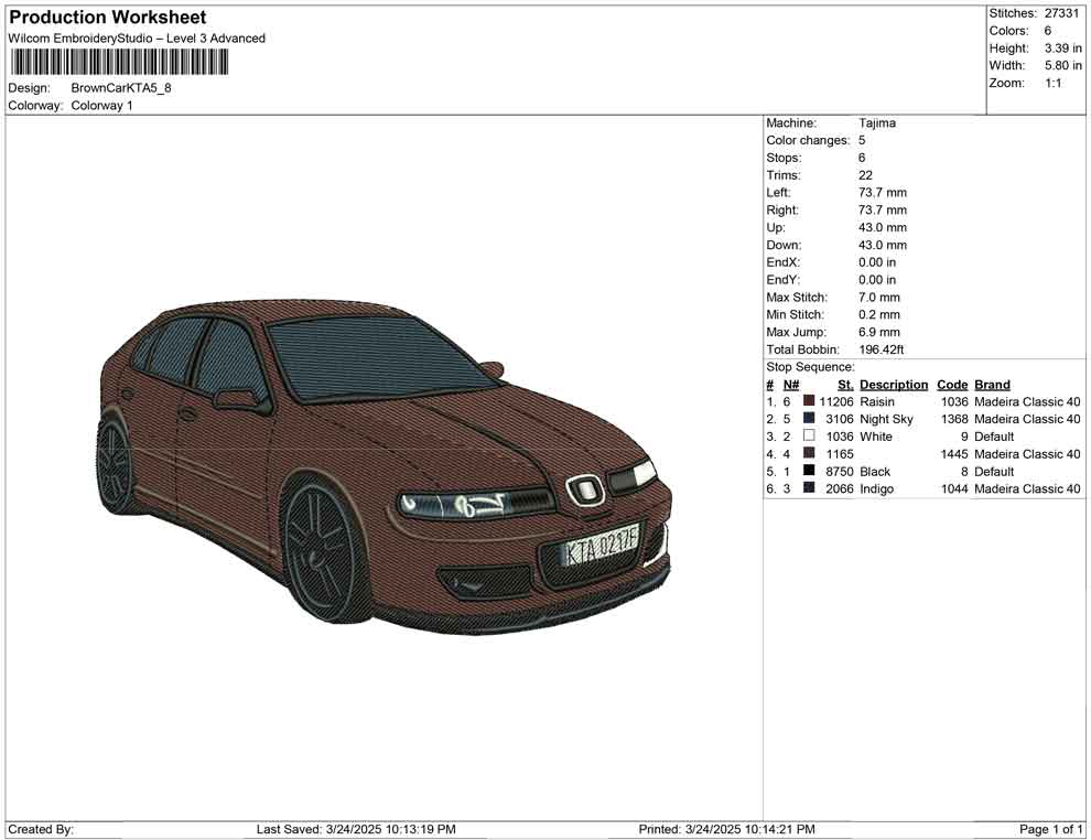 Brown Car KTA
