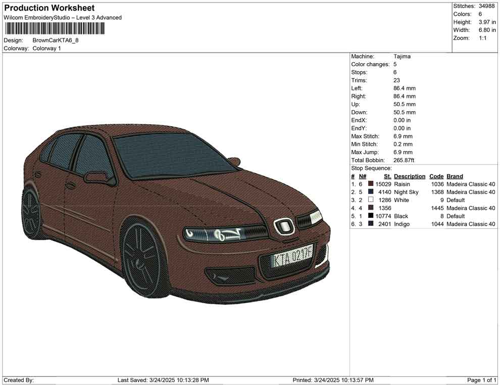 Brown Car KTA