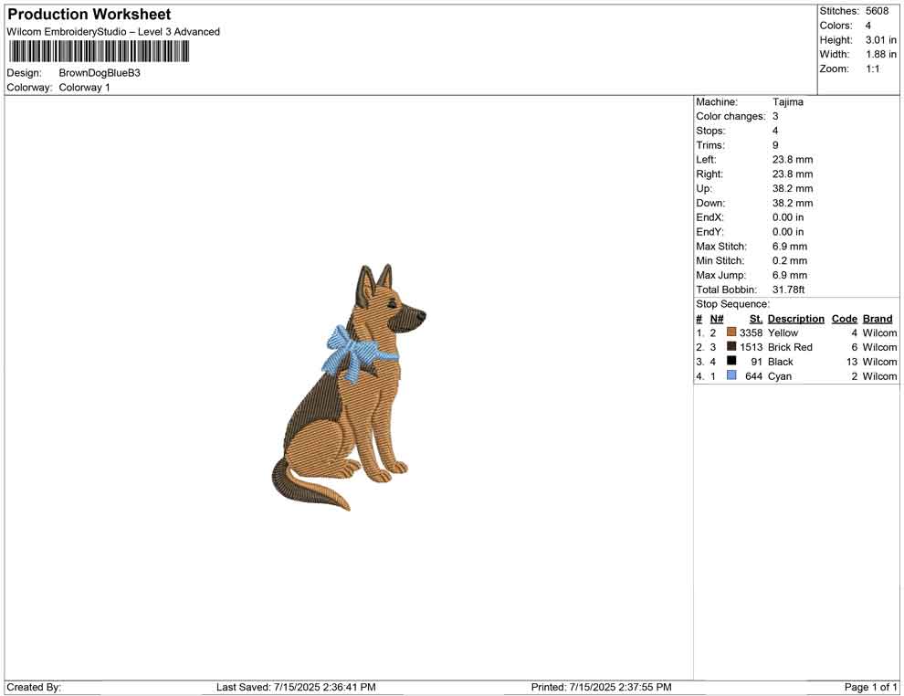 Brown Dog Blue B