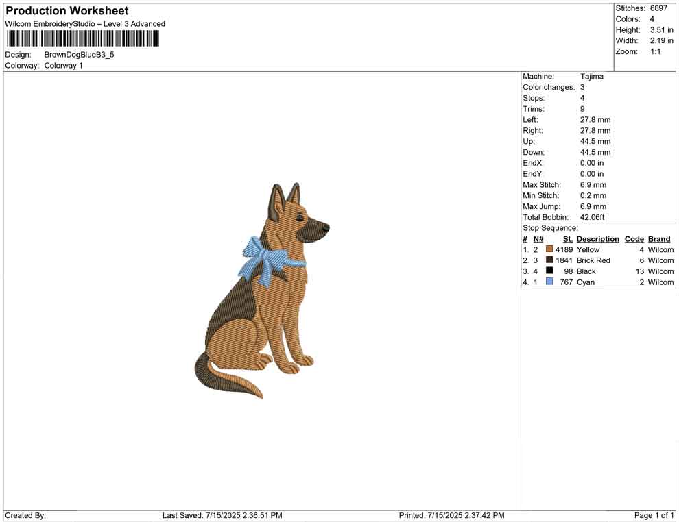 Brown Dog Blue B
