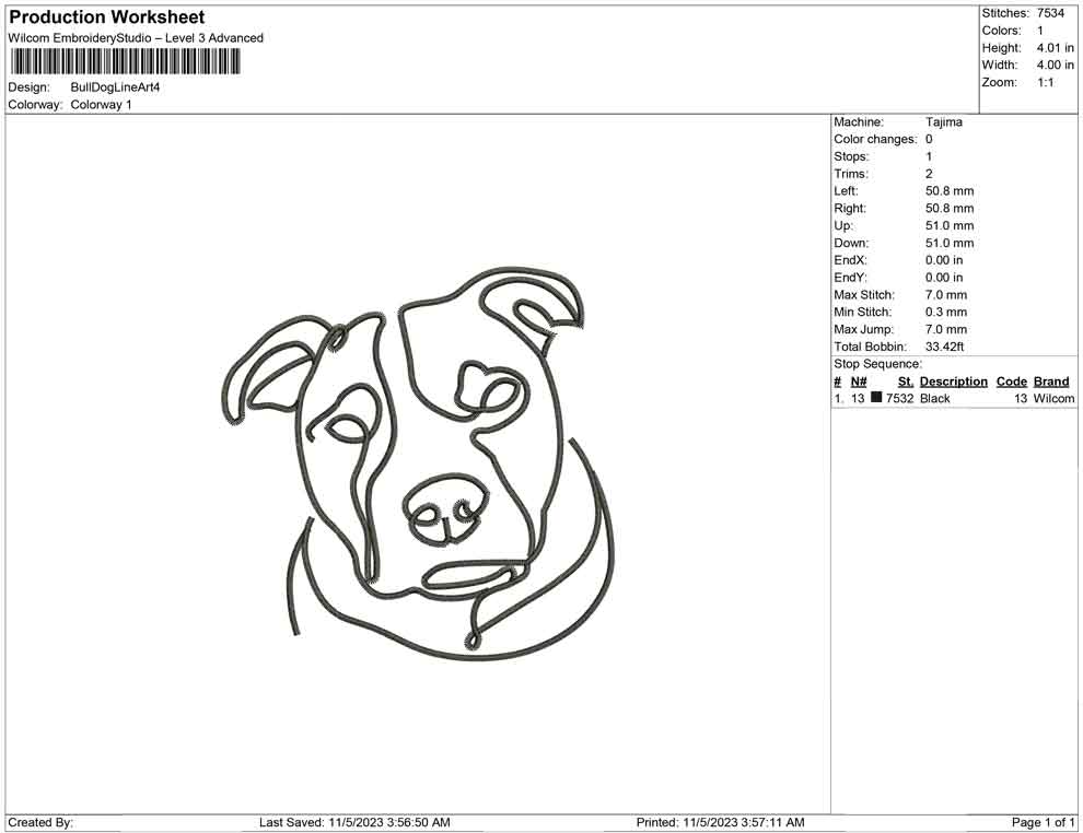 Bulldog line art