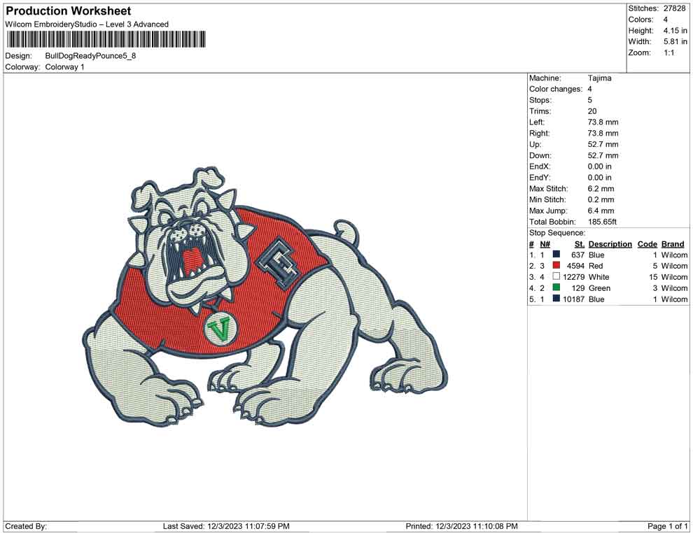 Bull dog Ready Punch