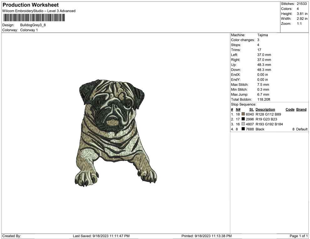 Bull Dog Grey