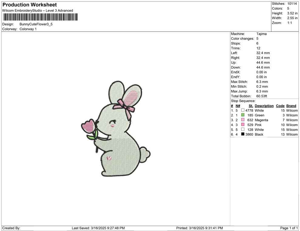 Bunny Cute Flower