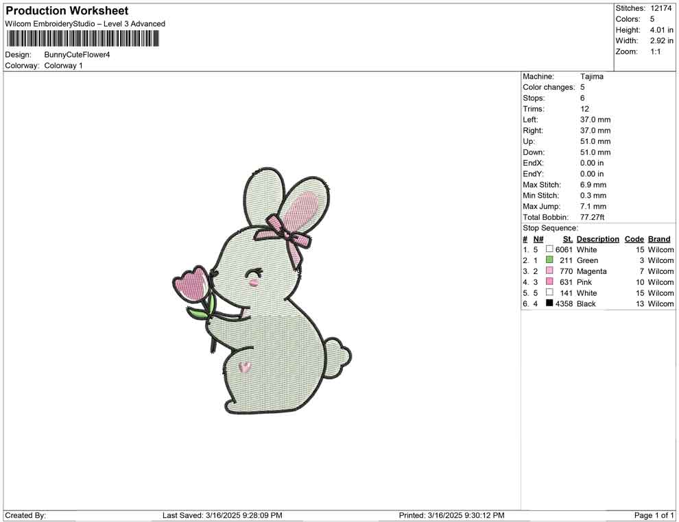 Bunny Cute Flower