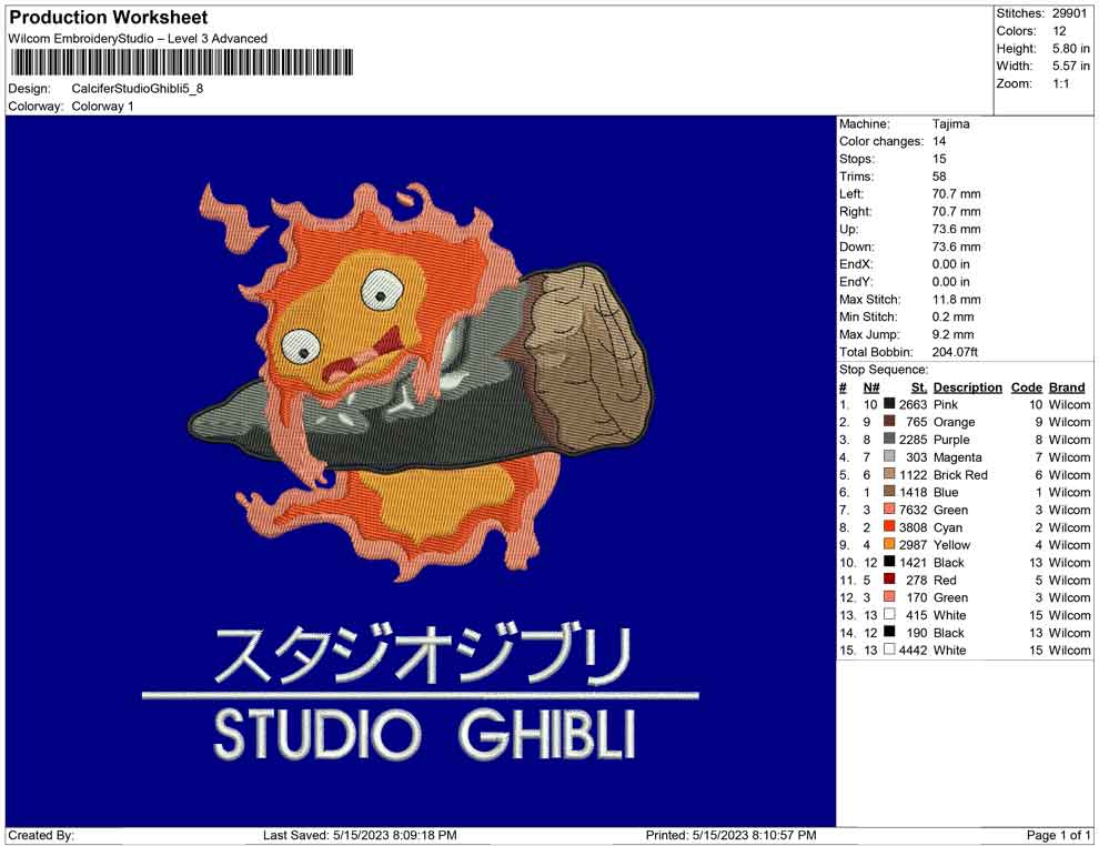Calcifer Studio Ghibli