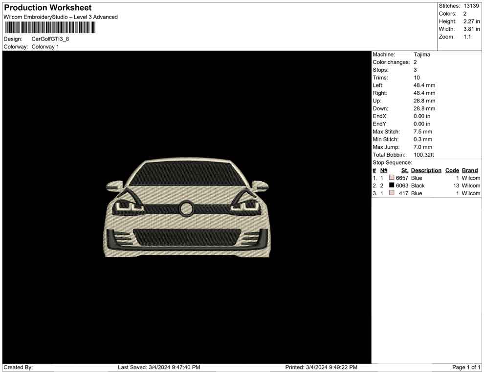 Car Golf GTI