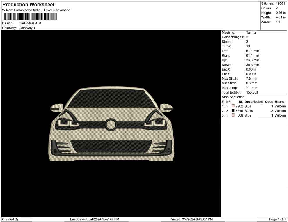 Car Golf GTI