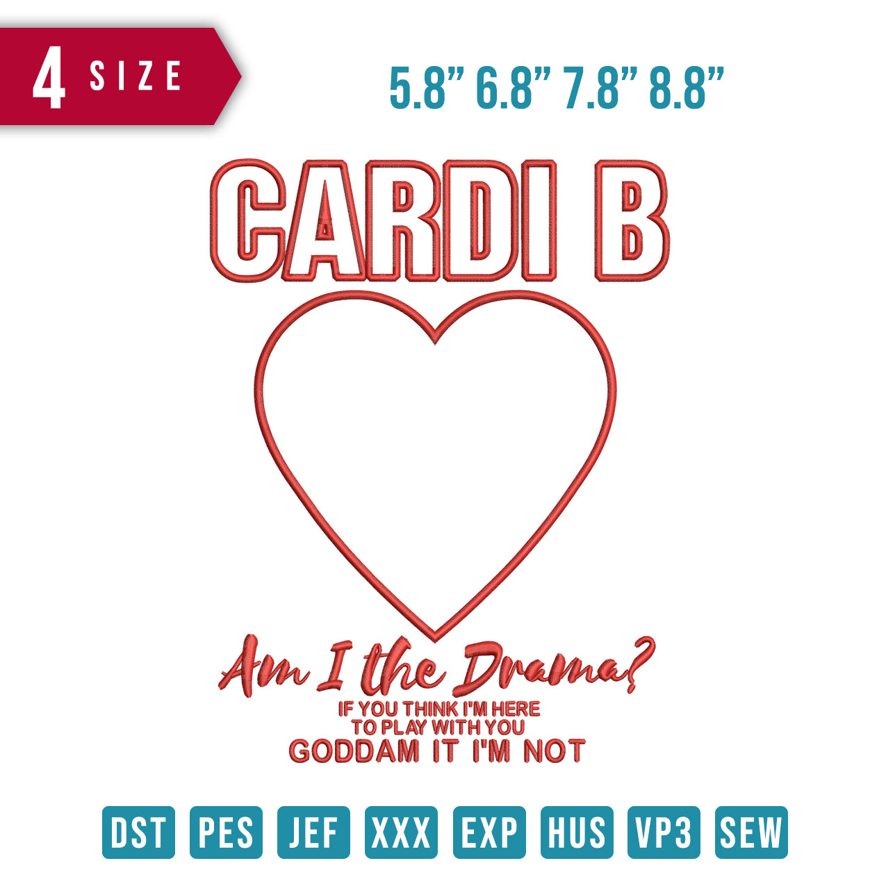Cardi B Love Applique