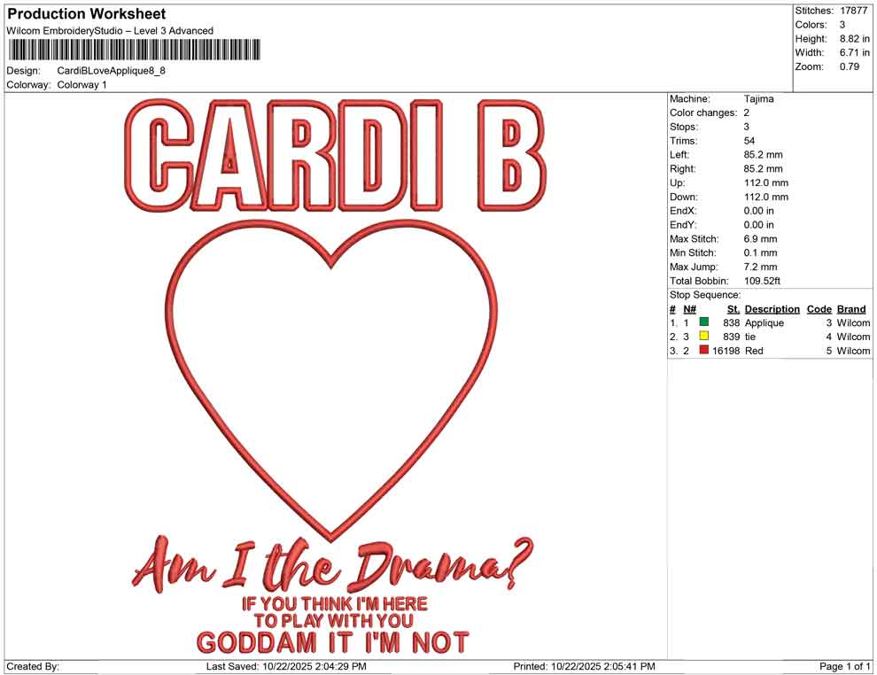 Cardi B Love Applique