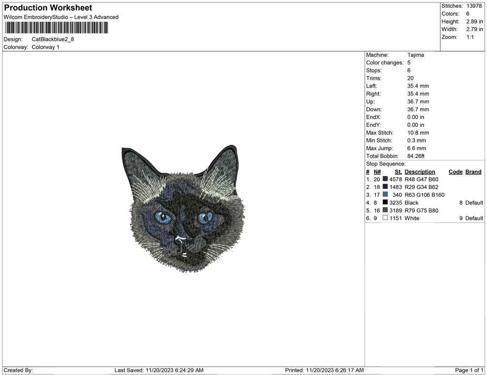 Cat Black blue