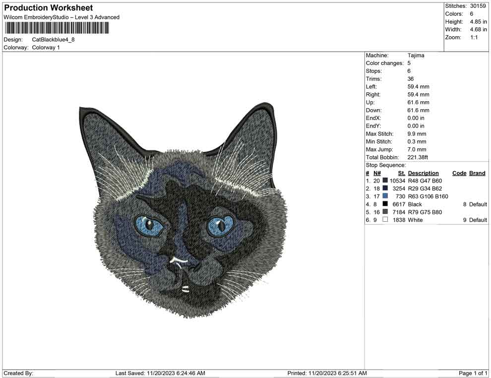 Cat Black blue