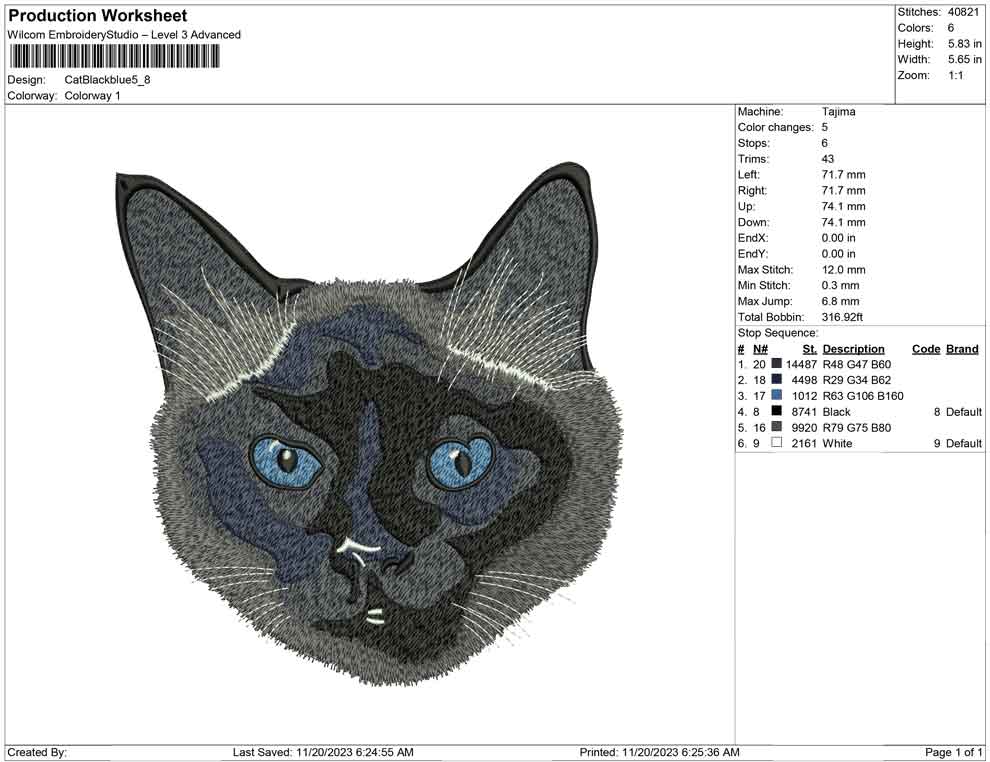 Cat Black blue