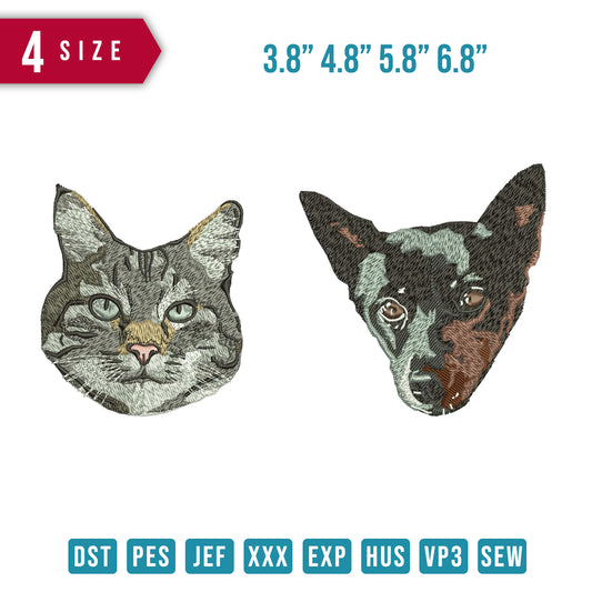 Cat and dog face