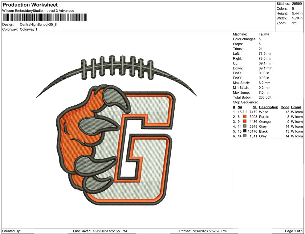 Centtral High School G