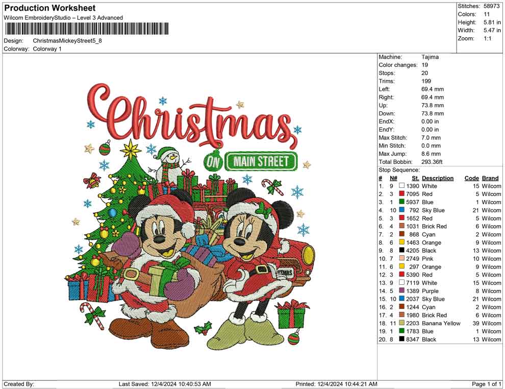 Christmas Mickey Street