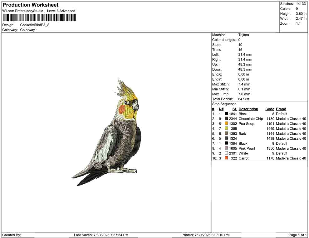 Cockatiel Bird B