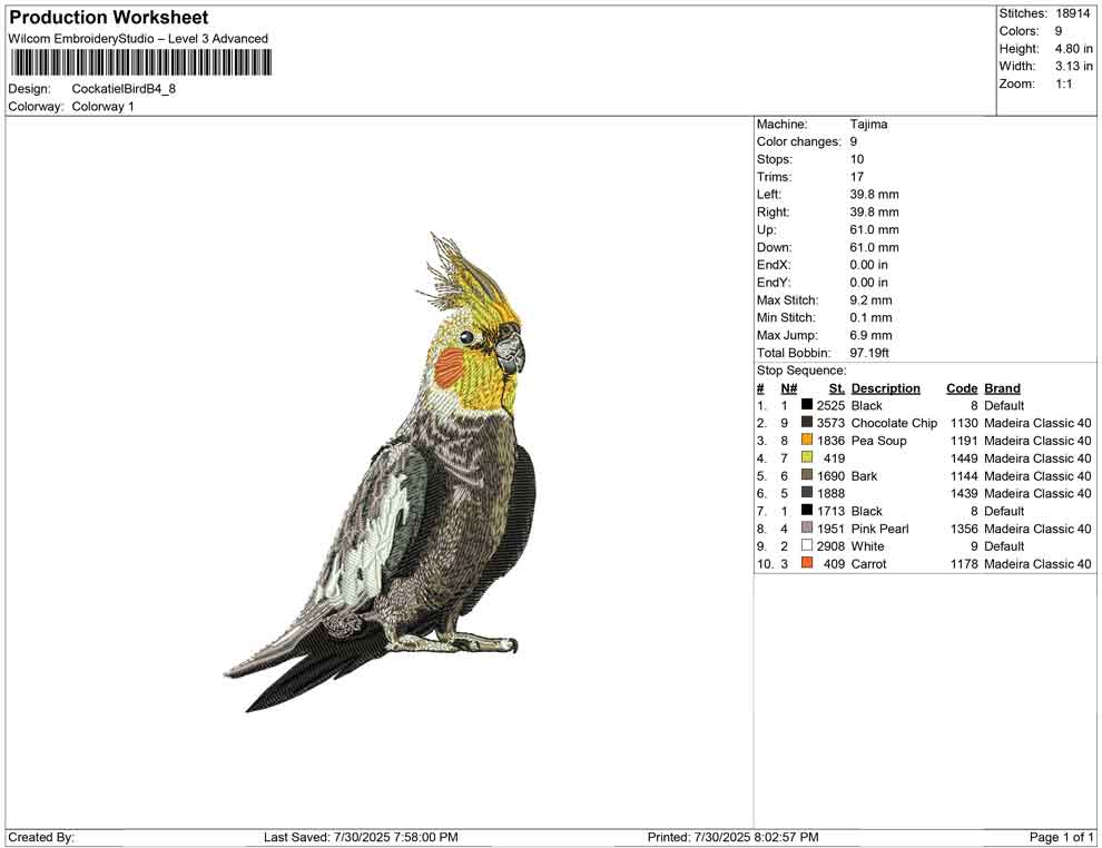Cockatiel Bird B