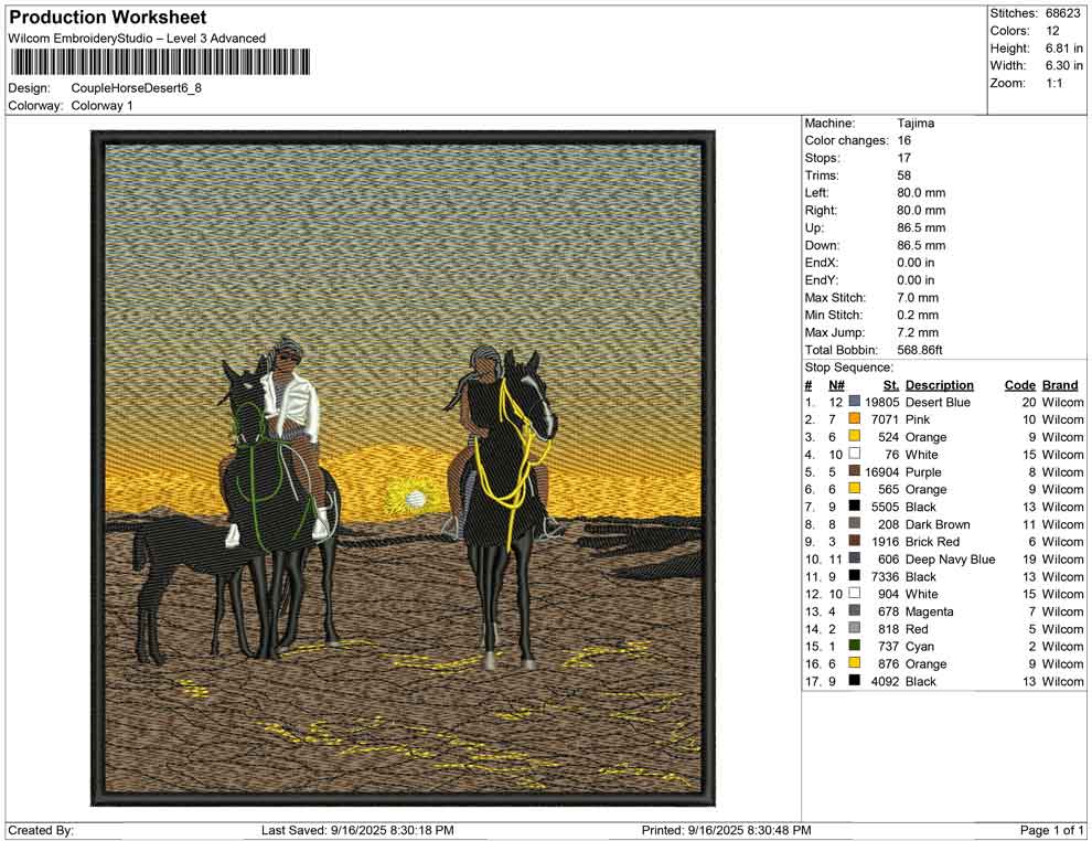 Couple Horse Desert
