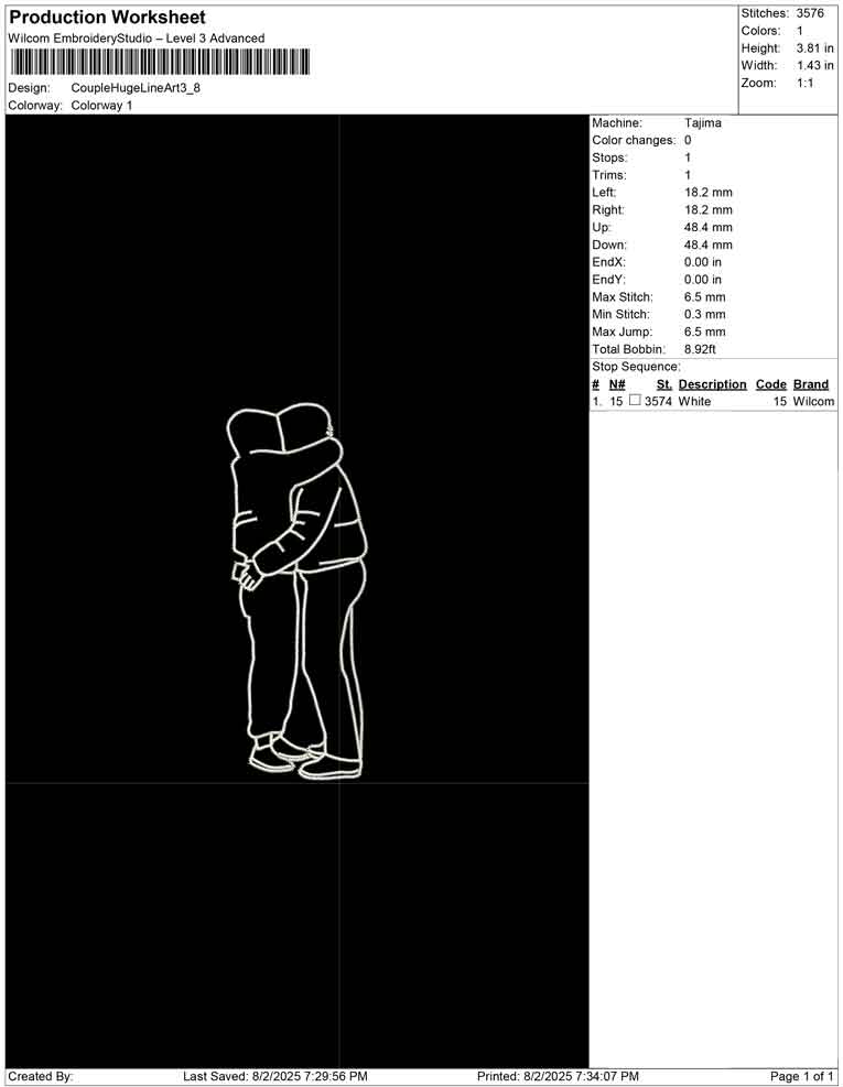 Couple Huge Line Art