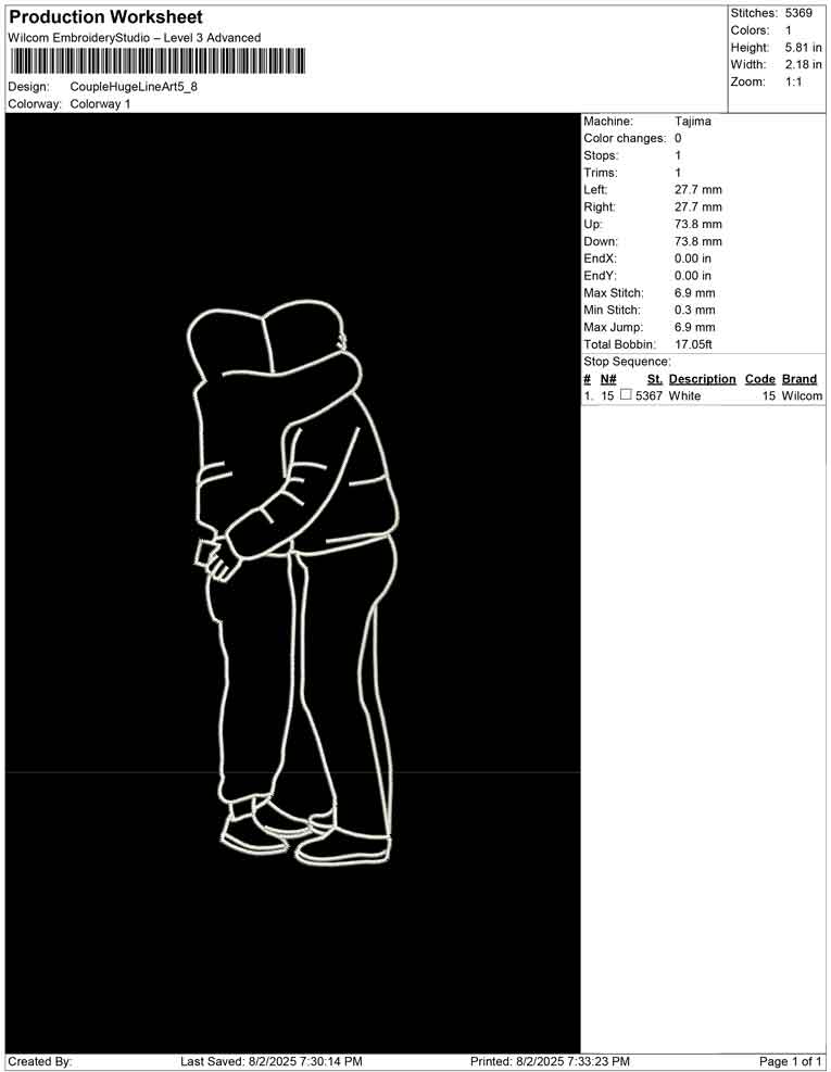 Couple Huge Line Art