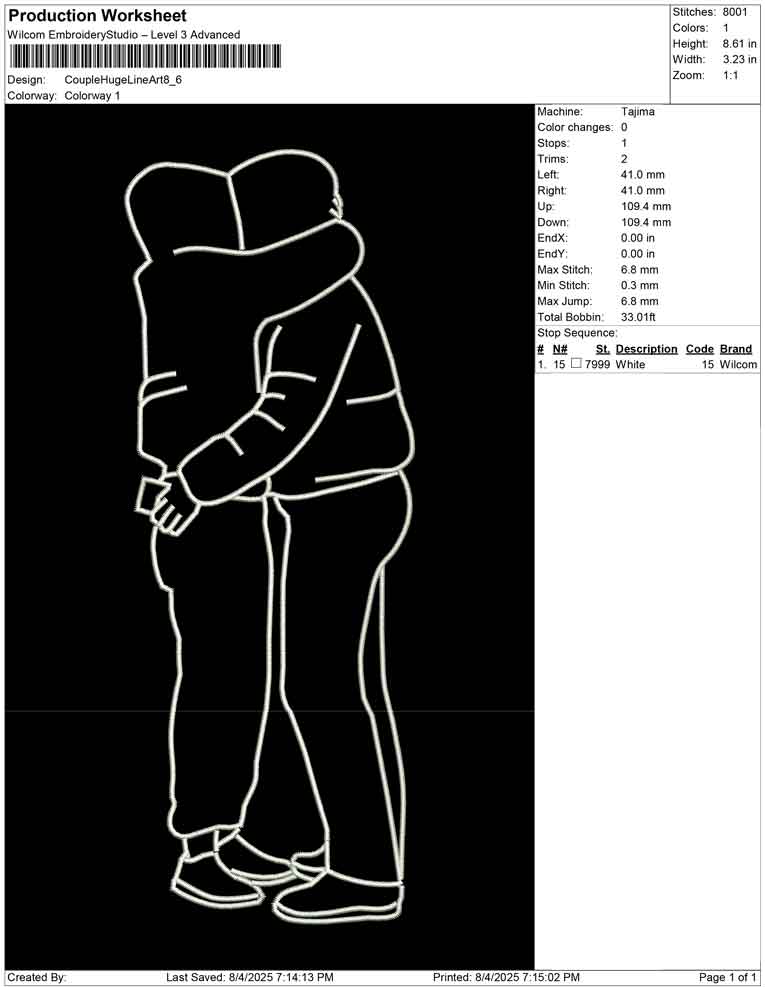 Couple Huge Line Art