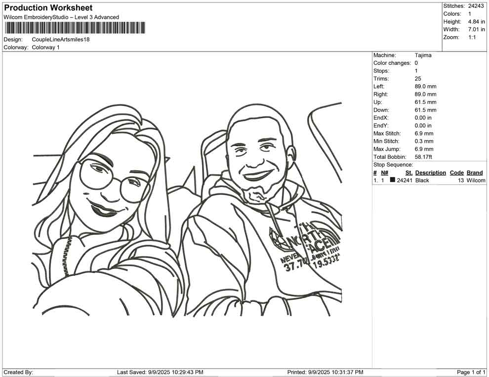 Couple Line Art Smiles