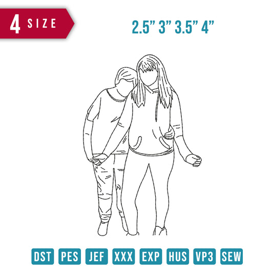Couple outline B
