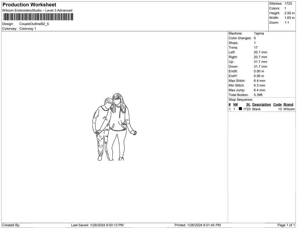 Couple outline B