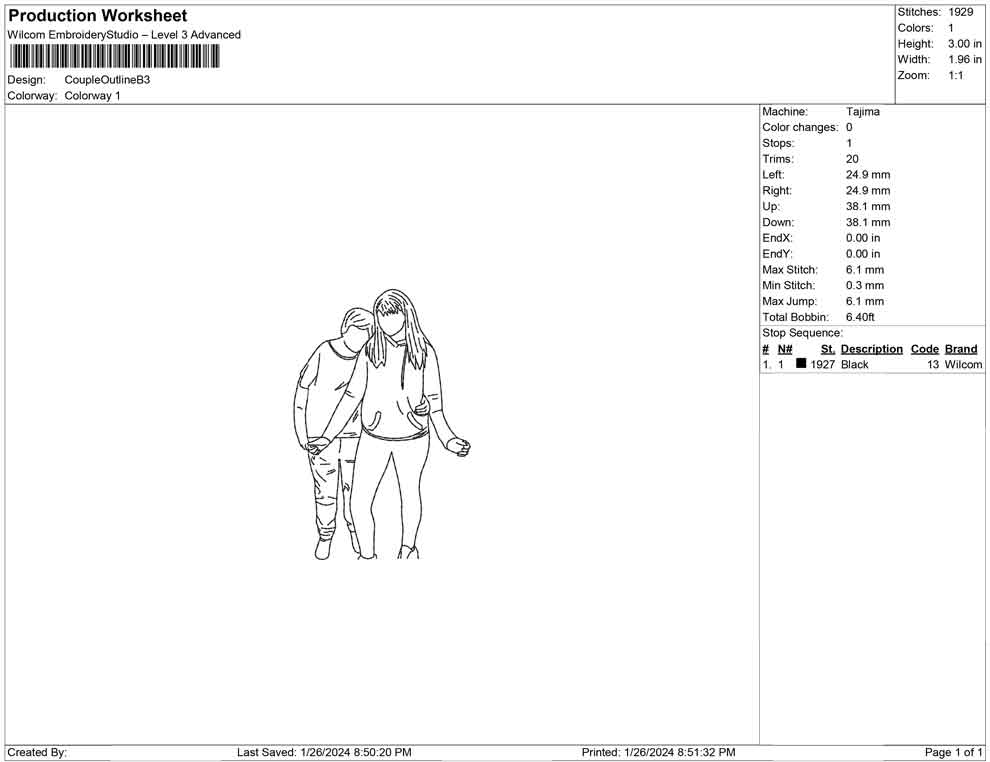 Couple outline B