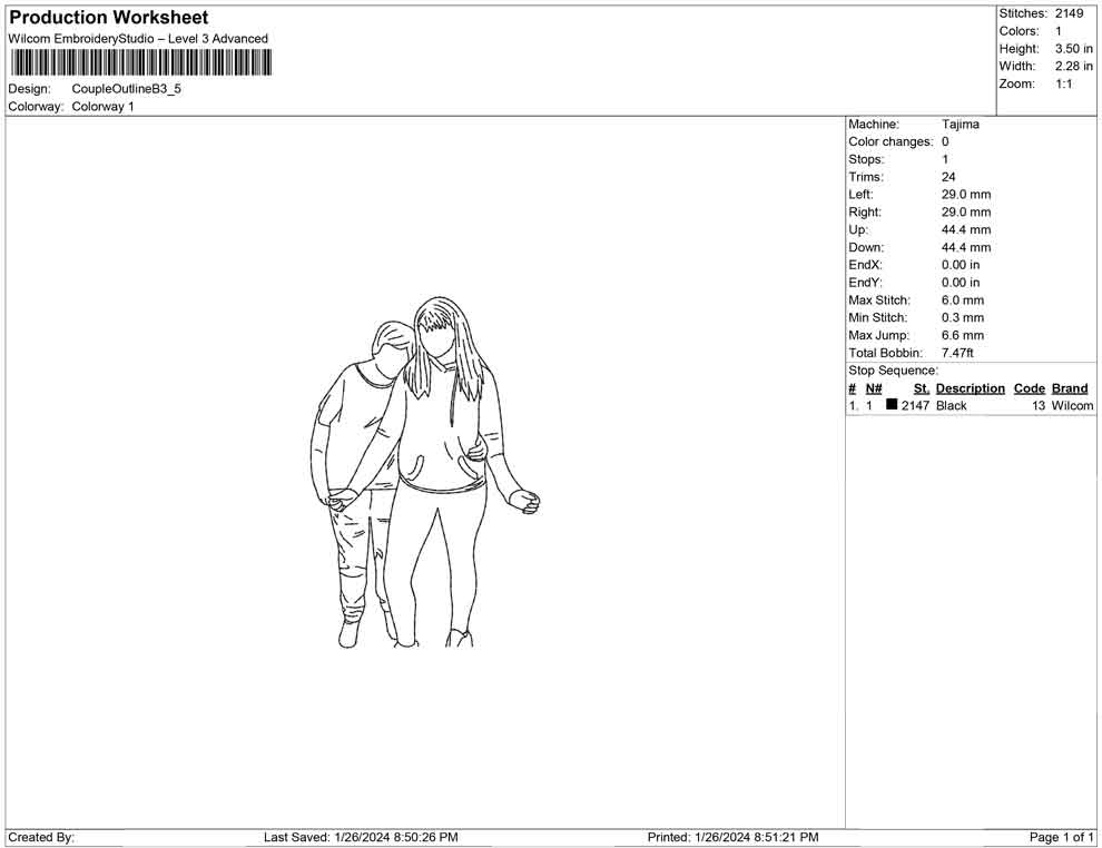 Couple outline B