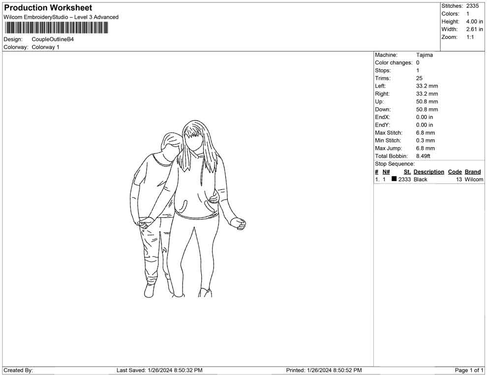 Couple outline B