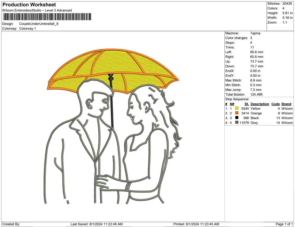 Couple Under Umbrella