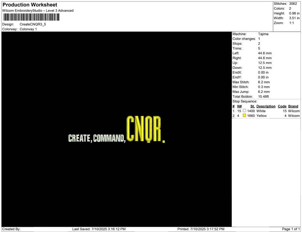 Create CNQR