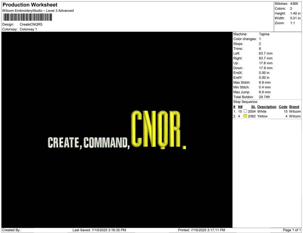Create CNQR