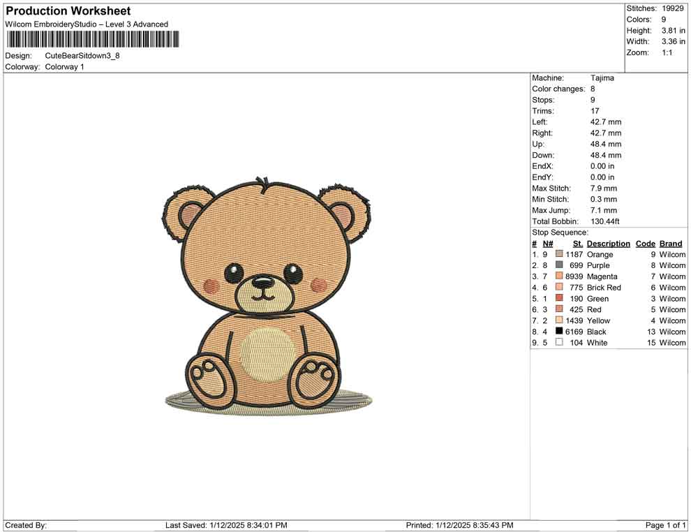 Cute Bear Sitdown