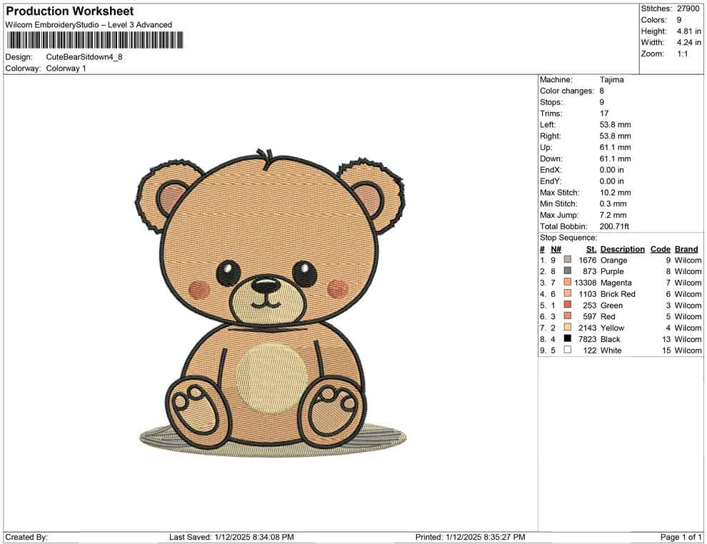 Cute Bear Sitdown