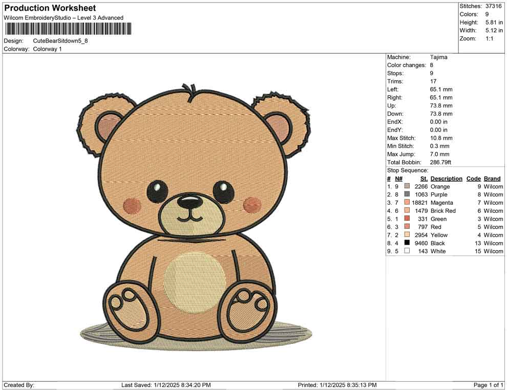 Cute Bear Sitdown
