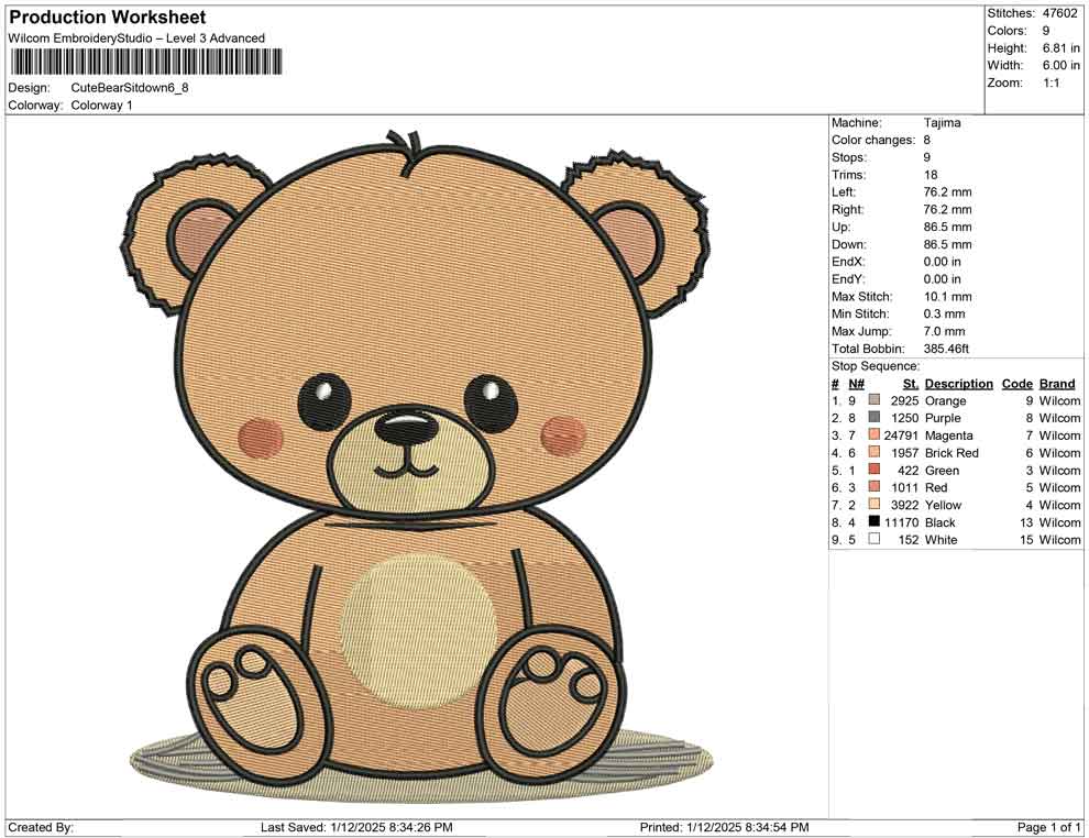 Cute Bear Sitdown