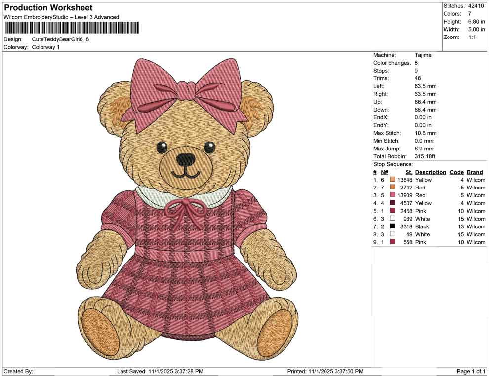 Cute Teddy Bear Girl