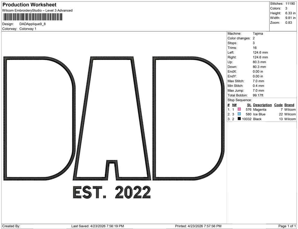 DAD Applique